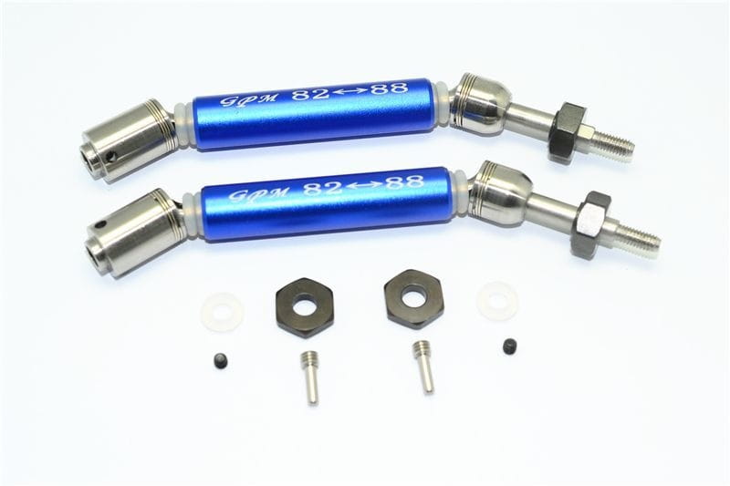 GPM Edelstahl CVD mit Aluwelle hinten blau für Traxxas Slash 2WD, 4x4, Stampede 4x4