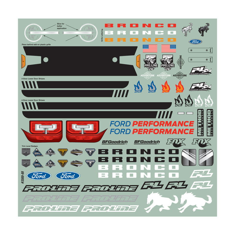 Proline 1:10 2021 Ford Bronco Clr Body Set 11.4": Crawlers