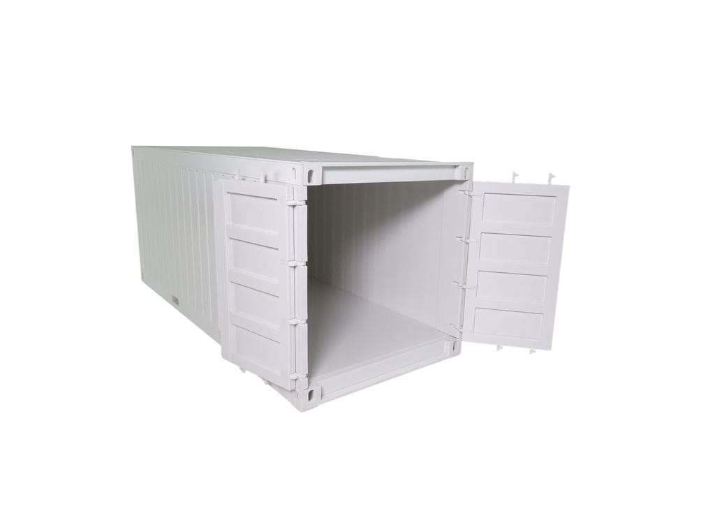 Thicon 1_14 20-feet Container mit Tuer aus Kunststoff weiss_ Bausatz - RC-Zubehoer