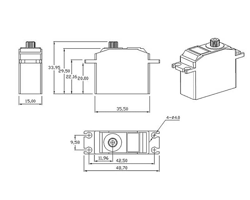 Krick Midi Servo 2530D MG-BB Digital - RC-Zubehoer