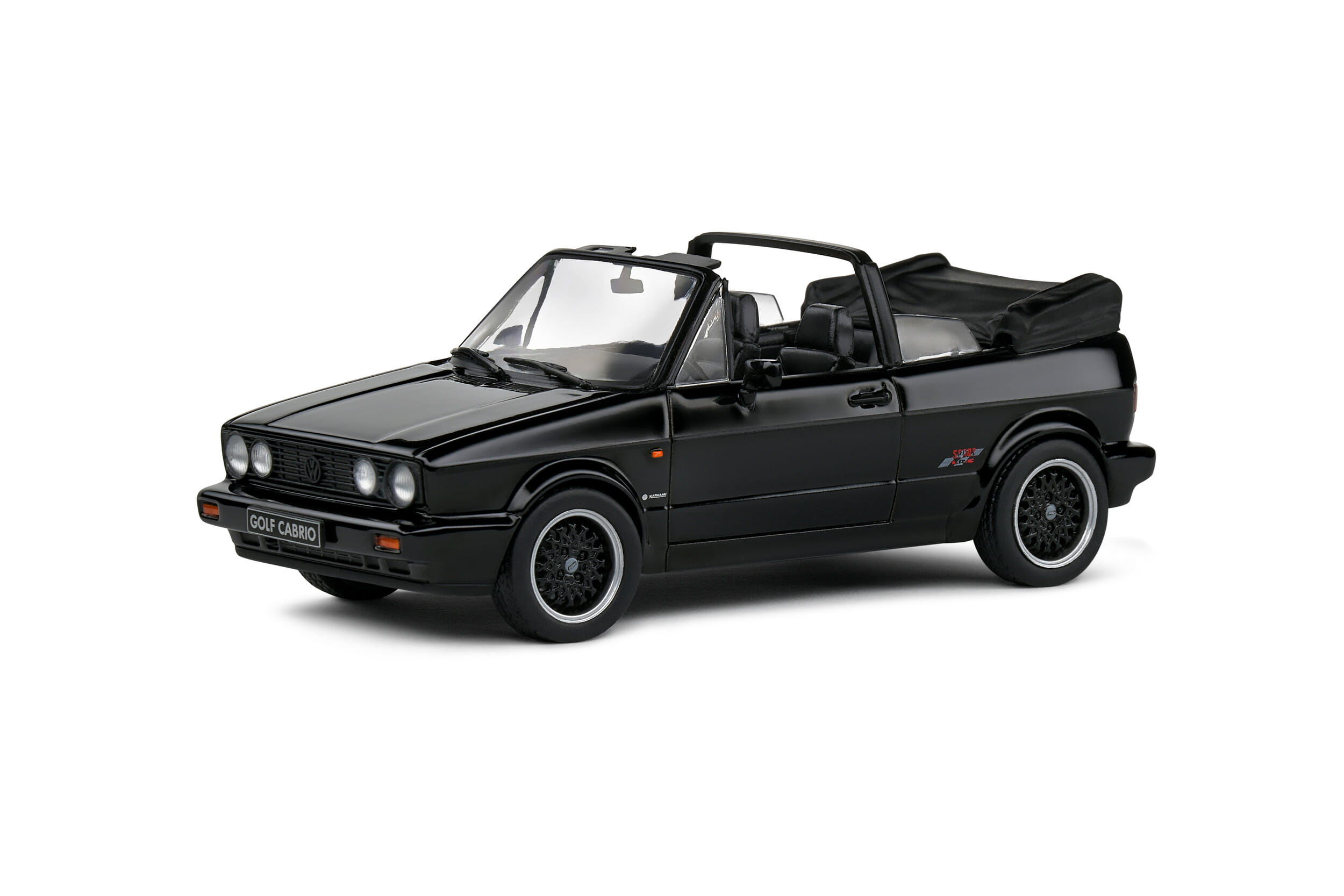 Volkswagen Golf MKI Cabriolet Sportline 1992 Modellauto in Brilliant Black - Massstab 1_43