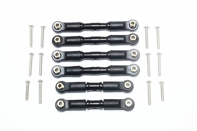 GPM Alu Spurstangen-Set m. Kugelpfannen schwarz (6 Stk.) für ARRMA Granite, Big Rock, Senton GPM Alu Spurstangen-Set m_ Kugelpfannen schwarz _6 Stk._ fuer ARRMA Granite_ Big Rock_ Senton - RC-Zu