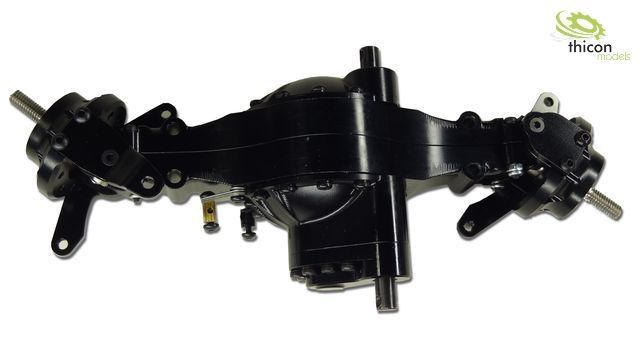 Lesu 1_14 Differenzialachse vorne sperrbar mit Durchtrieb Alu fuer Lesu u Tamiya LKW etc. - RC-Zubehoe