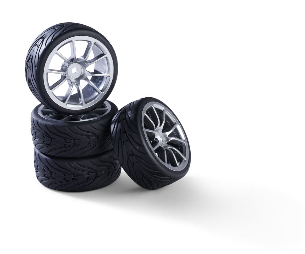 Carson Reifen mit Felgen 1_10 Raederset 10 Speichen Design _4_ silber - RC-Zubehoer