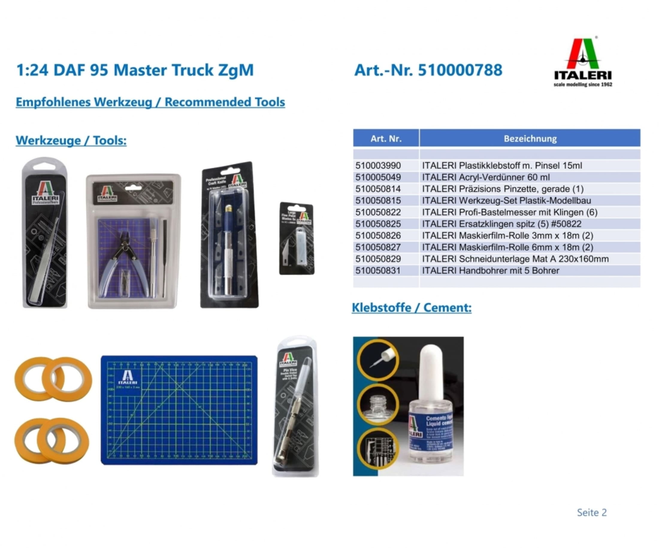 italeri 1 24 daf 95 master truck zgm Italeri 1_24 DAF 95 Master Truck ZgM - RC-Zubehoer