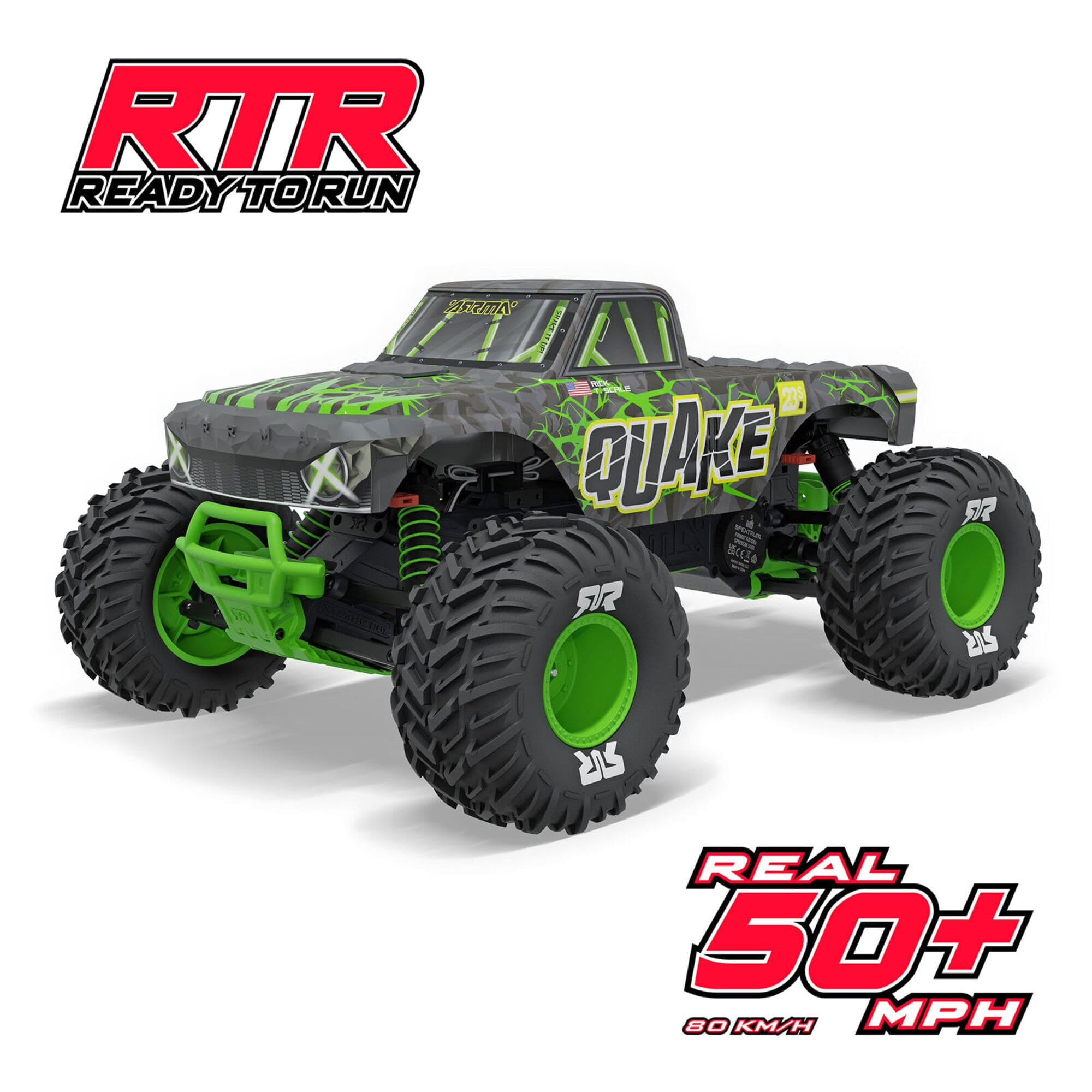 ARRMA QUAKE 223S DSC 2WD RTR Brushless Monster Truck in Gruen_