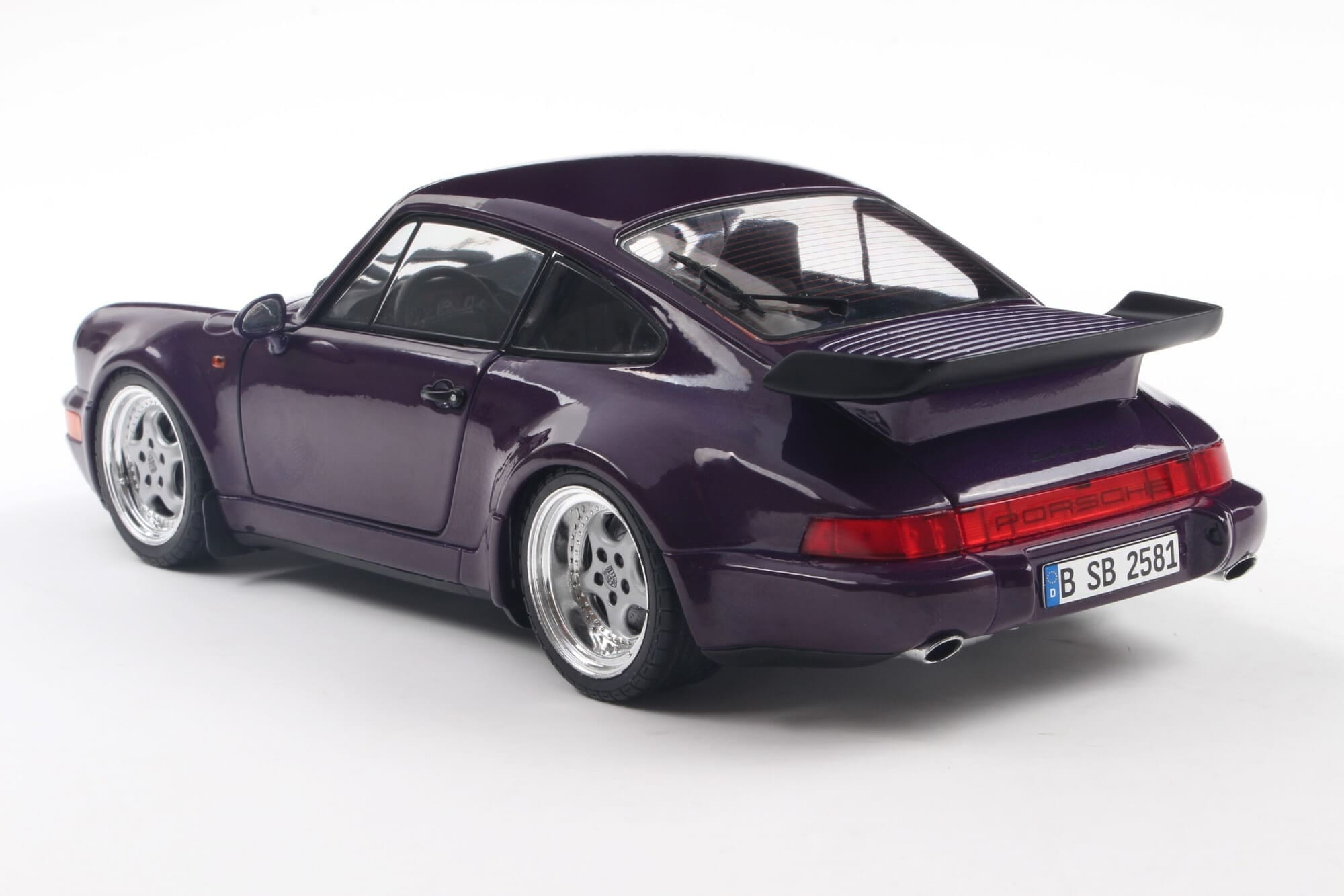 Solido Porsche 911 _964_ Turbo Violet Blue Metallic Standmodellauto im Massstab 1_18_