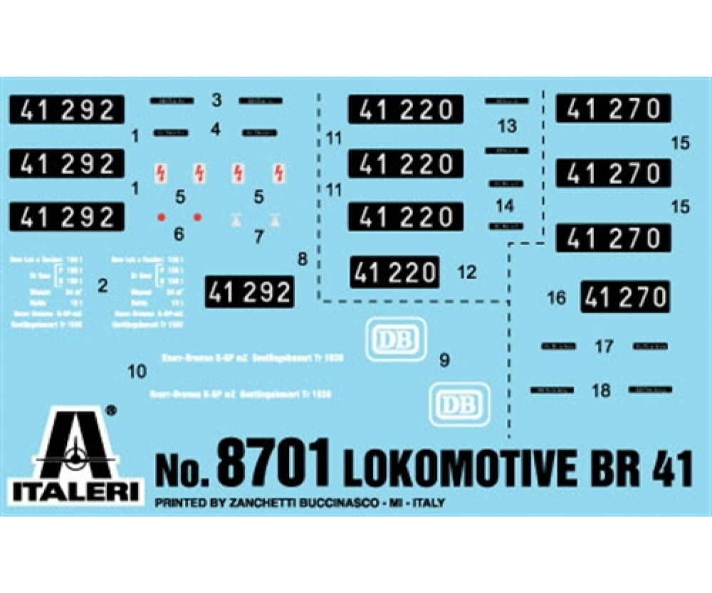 Italeri 1:87 Lokomotive BR41 Plastik Modellbau Bausatz