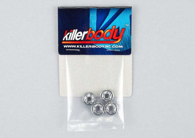 Killerbody Aluminium Radmuttern _Grau_ 4 Stk. - RC-Zubehoer