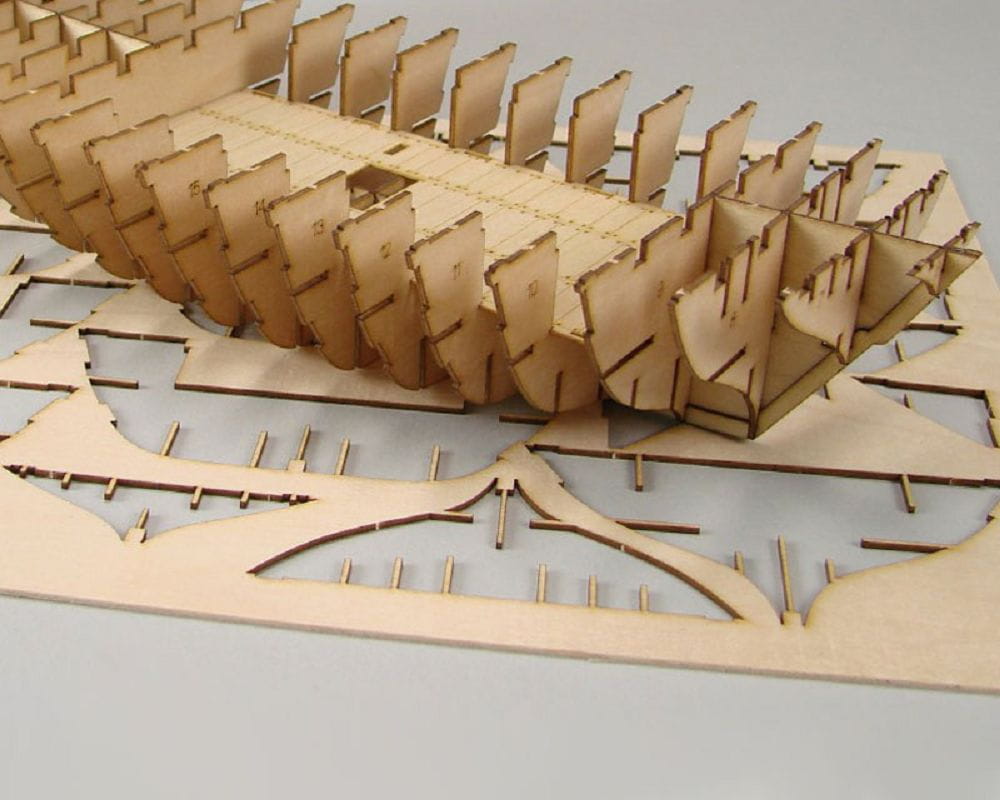 Hanse Kogge von Bremen 1380 Modellbausatz 1_72 Laser-Cut Holzschiff