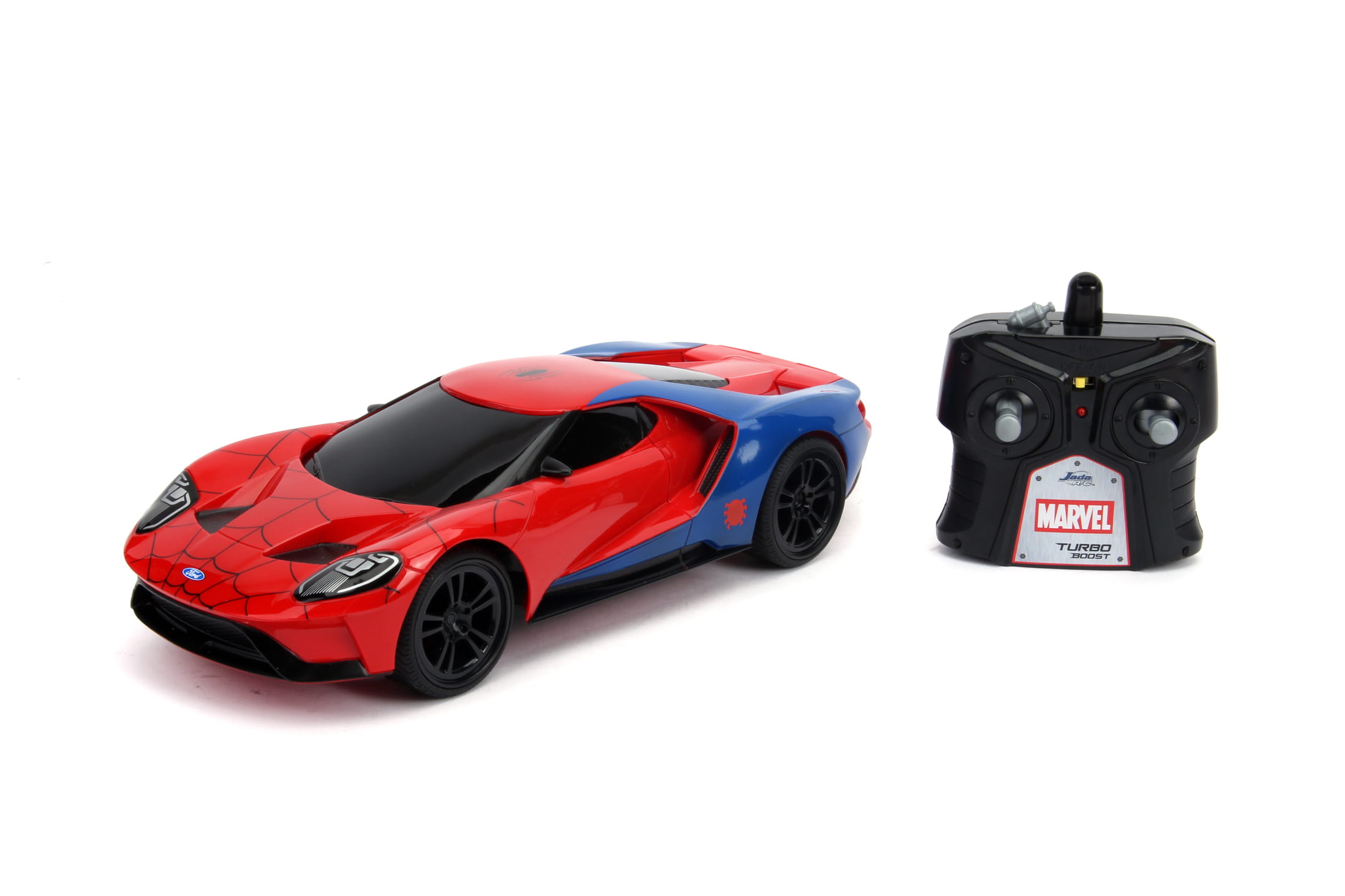 RC Spidermann Ford GT Auto Jada Marvel RC Auto Spiderman 2017 Ford GT 1_16 Modellauto - RC-Zubehoer