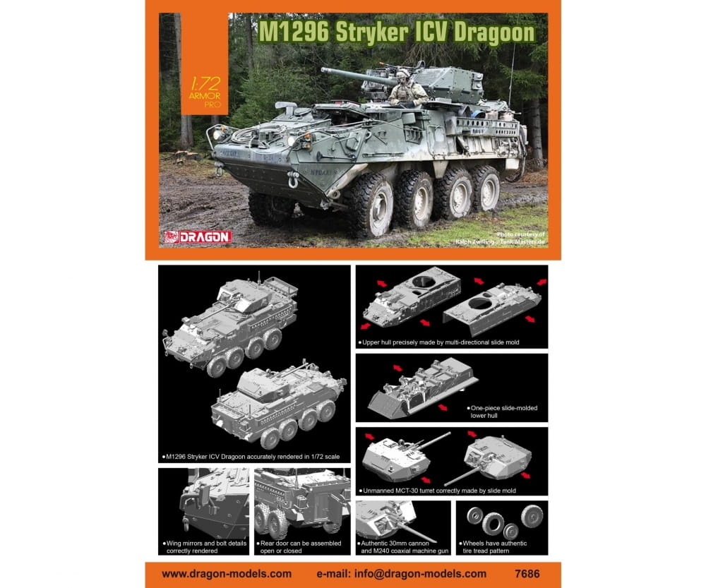 Dragon 1:72 M1296 Stryker ICV Dragoon