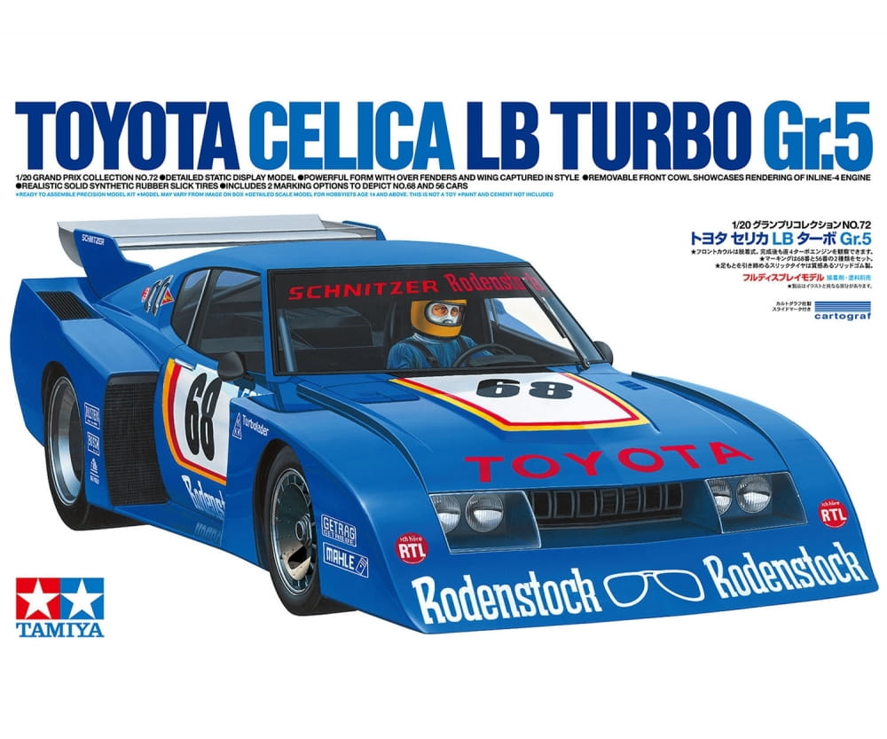 Tamiya 1:20 Toyota Celica LB Turbo G Plastik Autio Modellbausatz