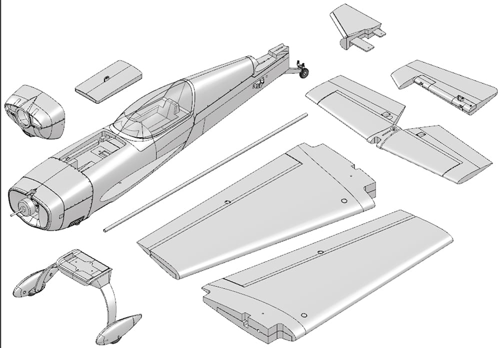 Multiplex Rumpf Extra 300 S _Ohne RC_ Akkudeckel_ Motorhaube - RC-Zubehoer