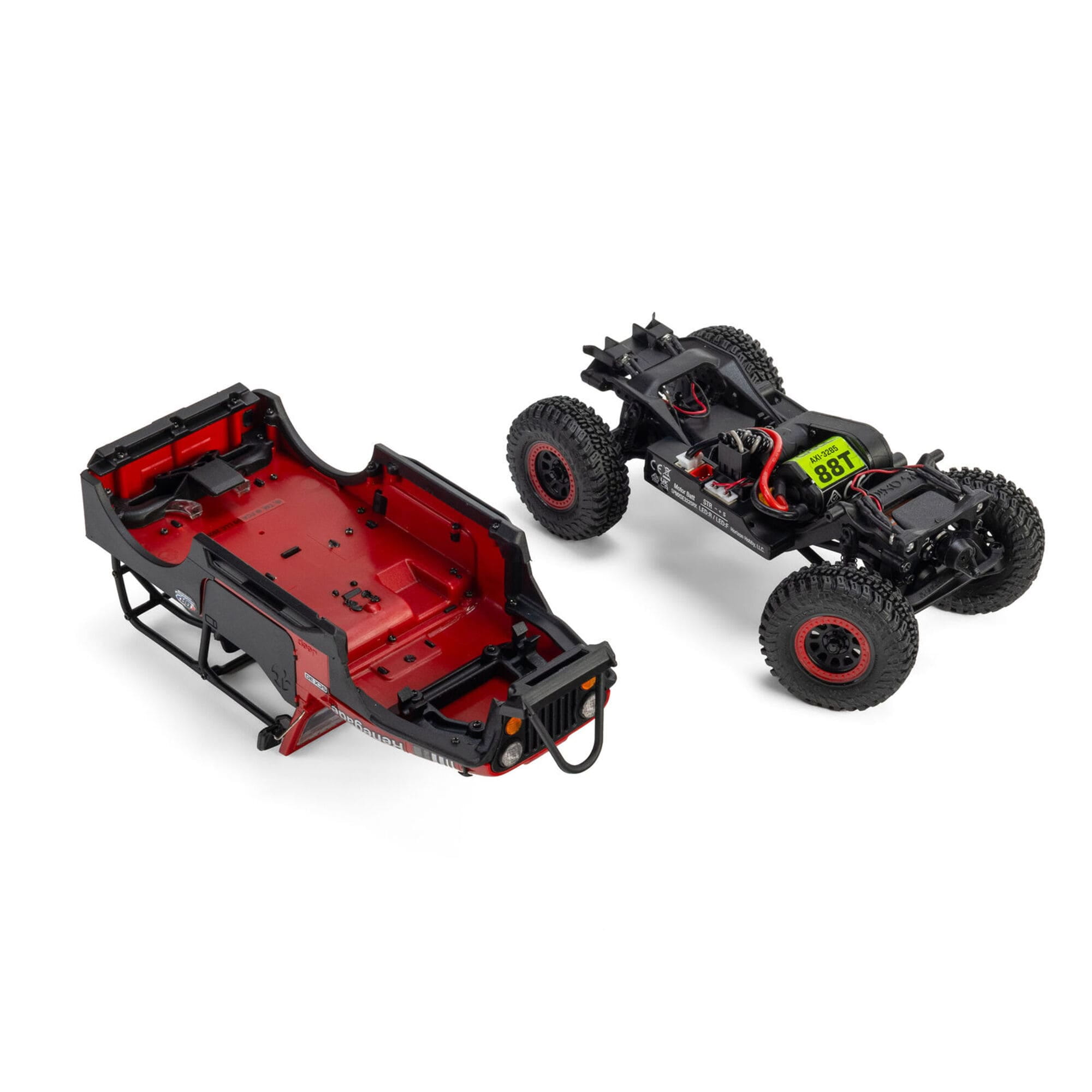 Axial SCX30 Jeep CJ-7 GenRight 1_30 RC Rock Crawler 4WD RTR in Rot mit Mickey Thompson Reifen