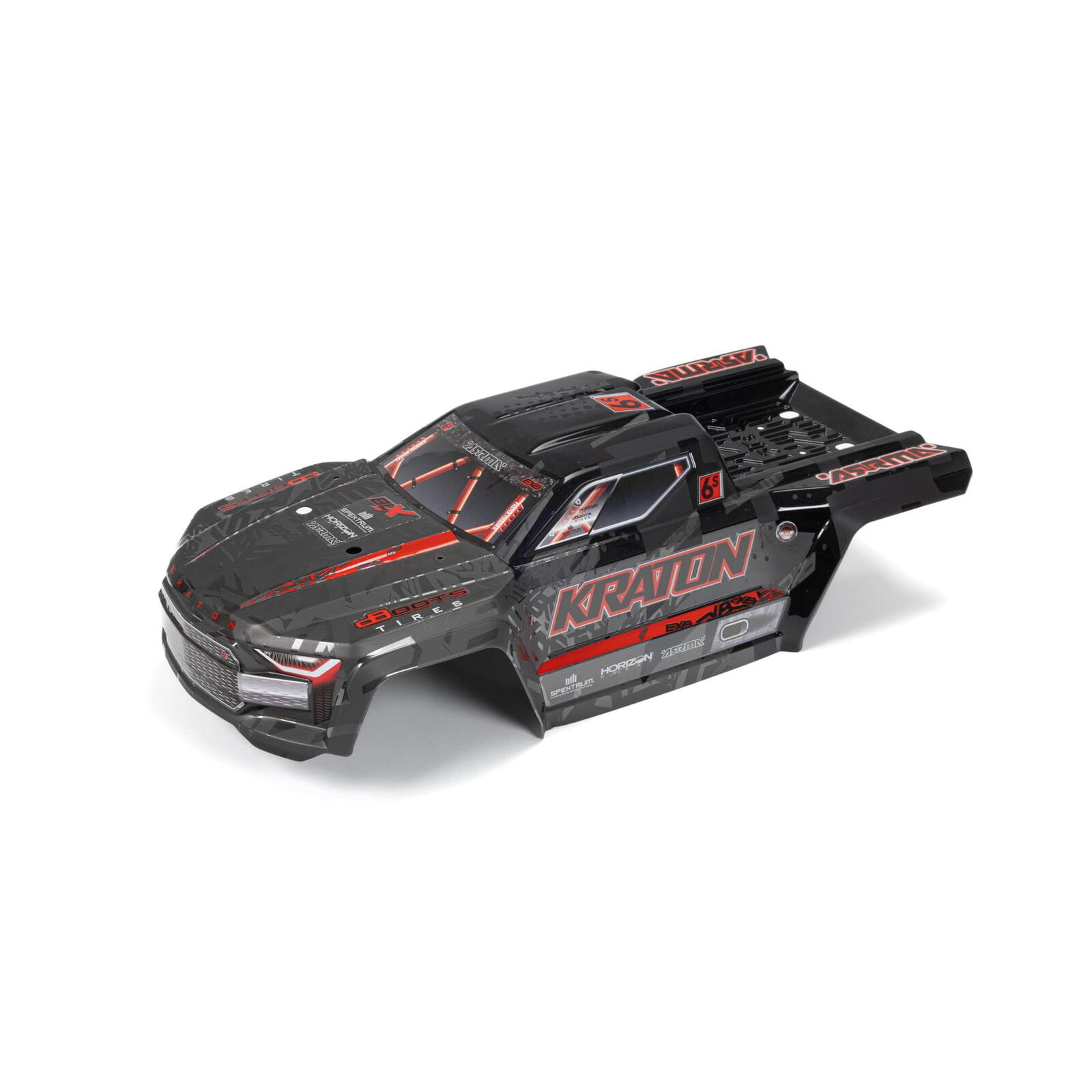 Arrma KRATON 6S EXB Lackiert Aufkleberled Cut Karosserie Black _ Red - RC-Zubehoer