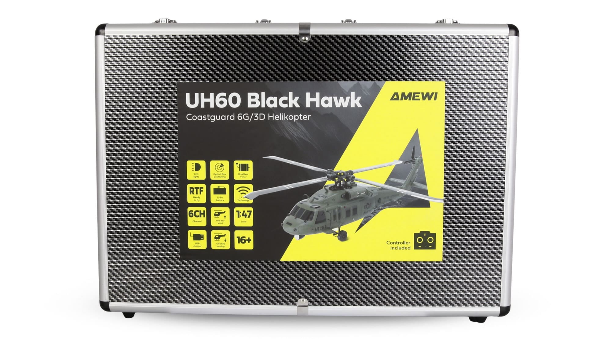 Amewi 25357 UH-60L Black Hawk Coastguard – Hélicoptère Brushless 4 Canaux 6g Rtf Amewi 25357 UH-60L Black Hawk Coastguard – Hélicoptère Brushless 4 Canaux 6g Rtf