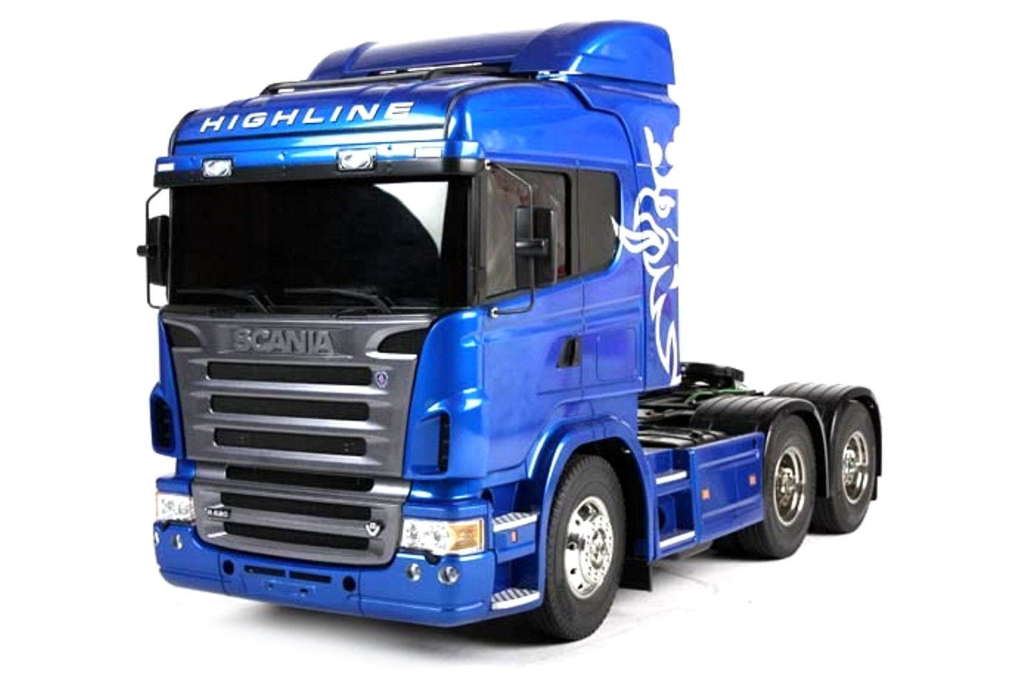 Tamiya RC Truck Scania R620 6x4 Highline Edition Truck Blau Lackiert 1:14 Bausatz