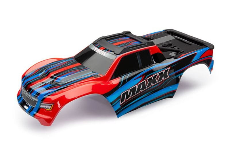 Traxxas Karosserie MAXX rot mit Aufkleber - RC-Zubehoer