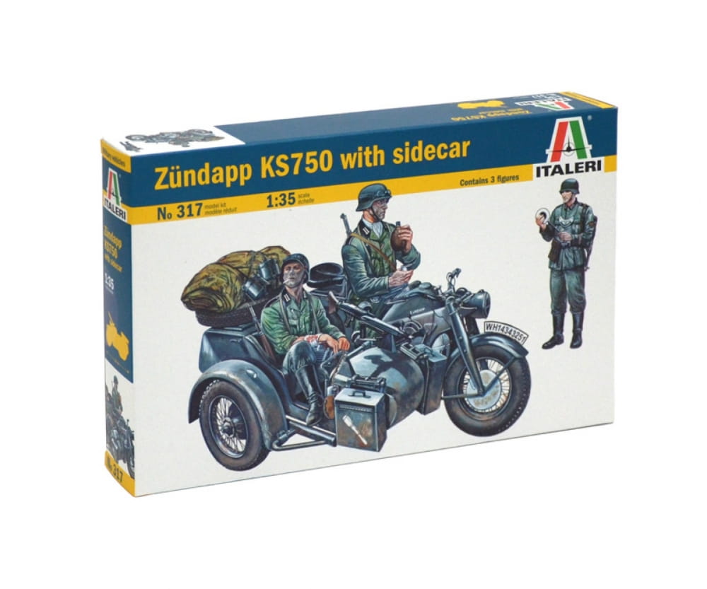 italeri 1 35 motorrad gespann zuendapp ks750 bausatz Italeri 1_35 Motorrad-Gespann Zuendapp KS750 Modellbausatz mit 3 Figuren