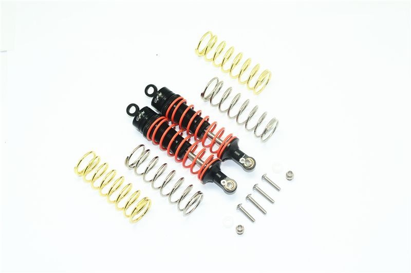 GPM Alu Daempfer vorne 87mm schwarz fuer Traxxas Rustler_ Slash_ Hoss 4x4 - RC-Zubehoer
