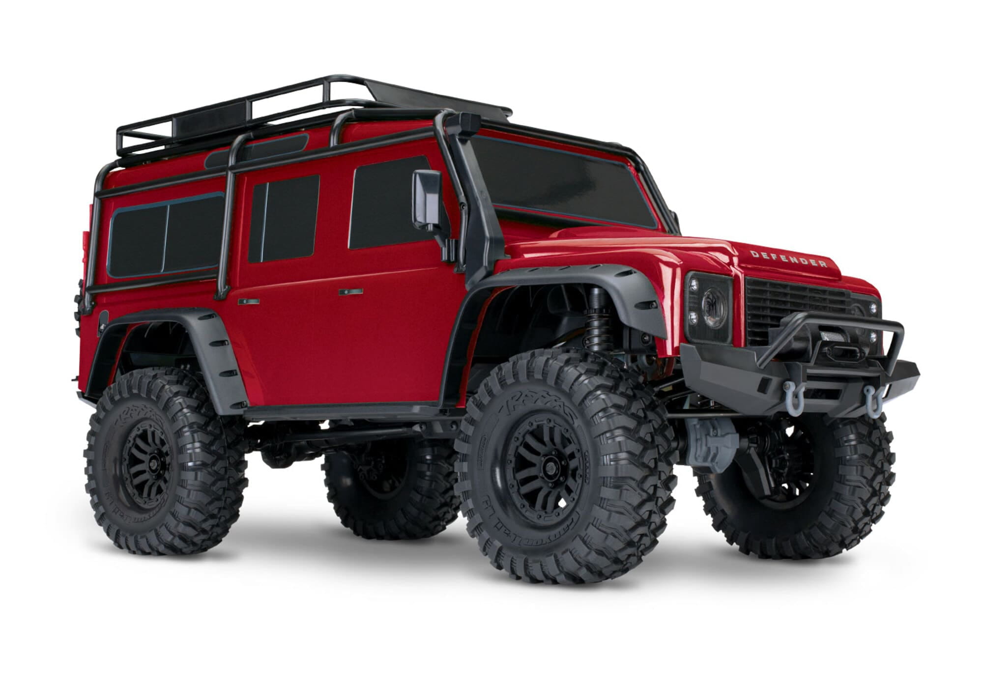 traxxas trx-4 lr defender 1 10 crawler rtr rot TRAXXAS TRX-4 LR Defender 1_10 Crawler RTR rot mit Portalachsen und T-Lock Sperrdifferentialen