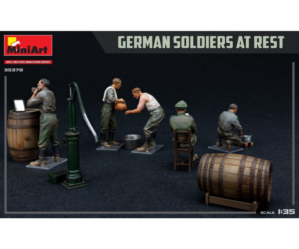 Plastikmodellbau von Miniart 1-35 fig dt soldaten in ruhe 5 s