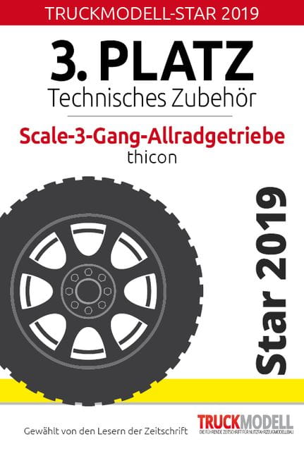 ScaleClub Scale Allradgetriebe 3-Gang mit Motor,Lüfter und Schaltservo