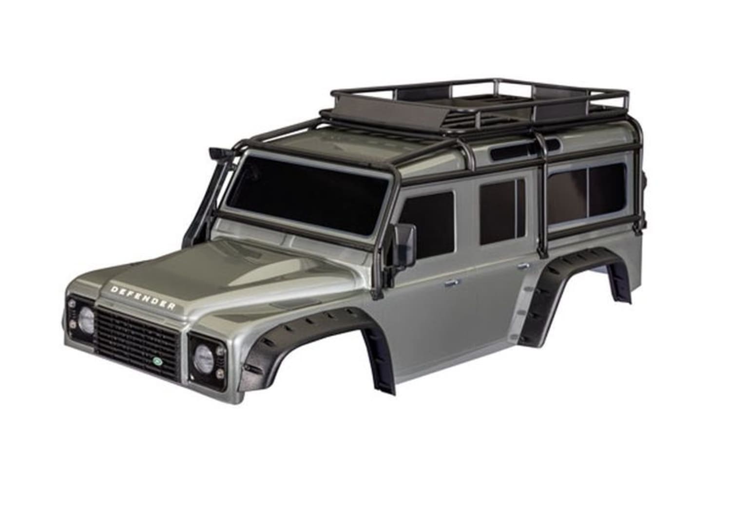 Traxxas Karosserie Land Rover Defender silber mit Anbauteile - RC-Zubehoer