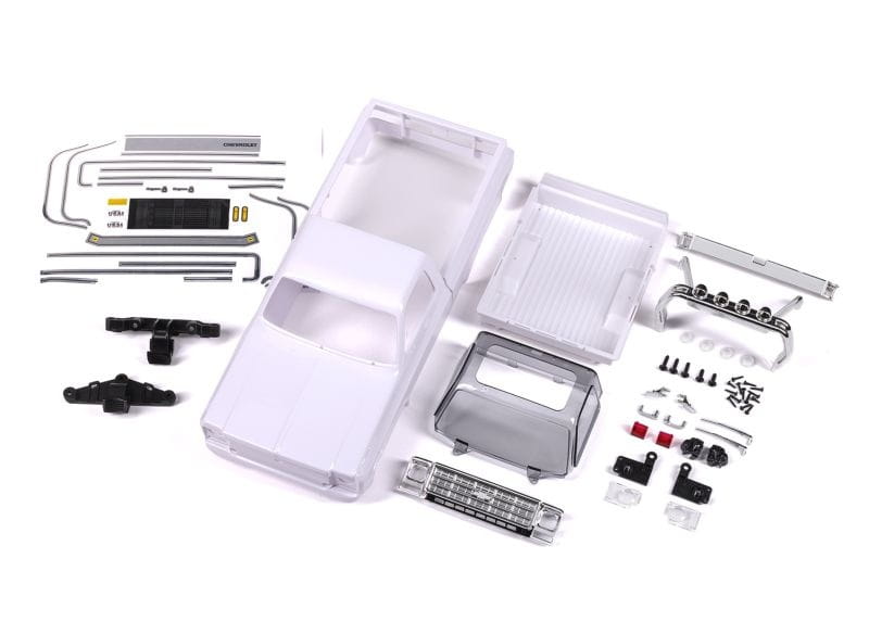 Traxxas Crawler Karosserie TRX-4M High Trail Chevy K10 weiss komplett - RC-Zubehoer