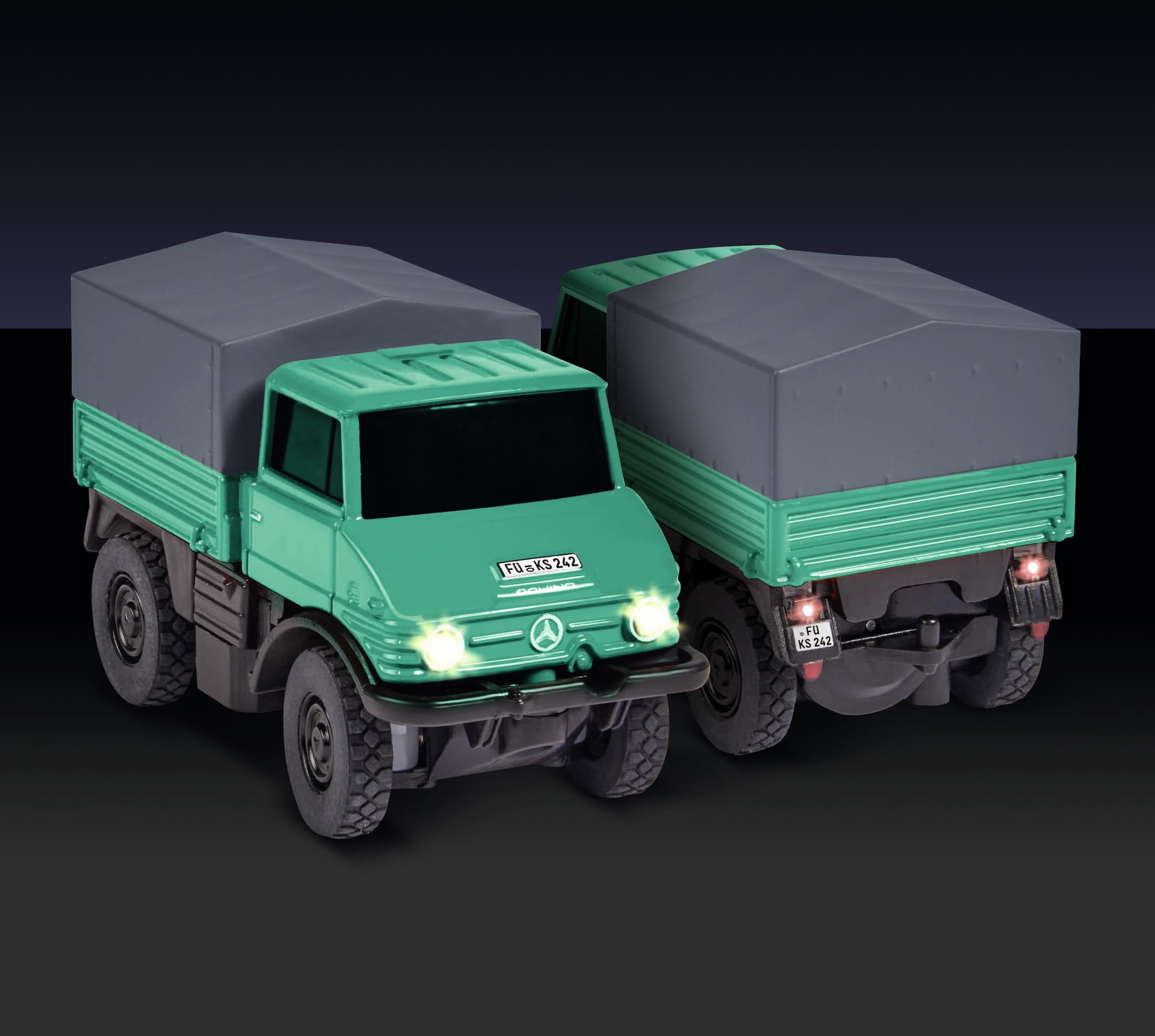 Carson RC Mercedes-Benz Unimog U406 Forst mit Haenger 1_87 RTR_