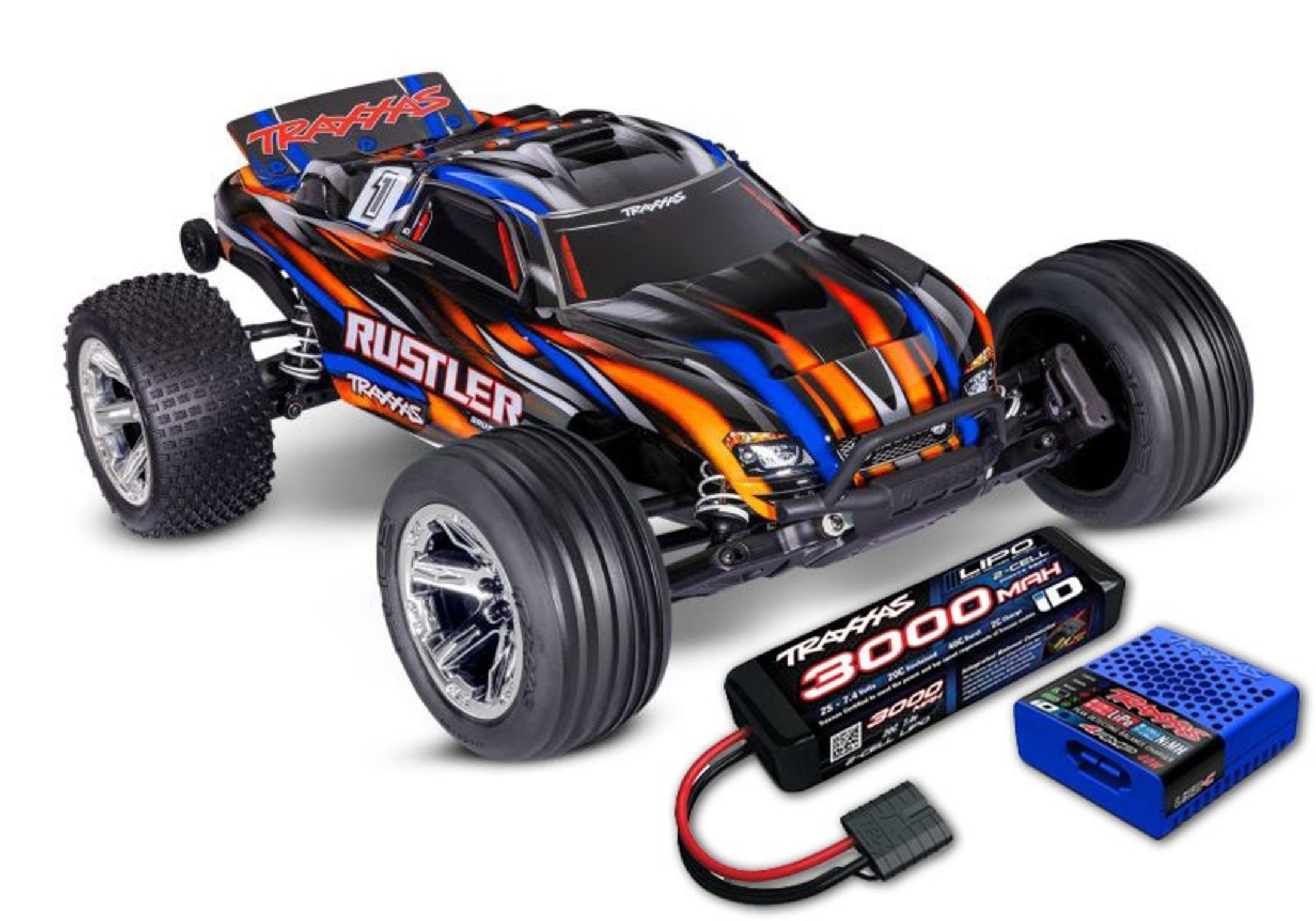 traxxas-rustler-buggy-brushless-hd-bl-2s-rtr-orange-rtr-mit-akku-lade-set