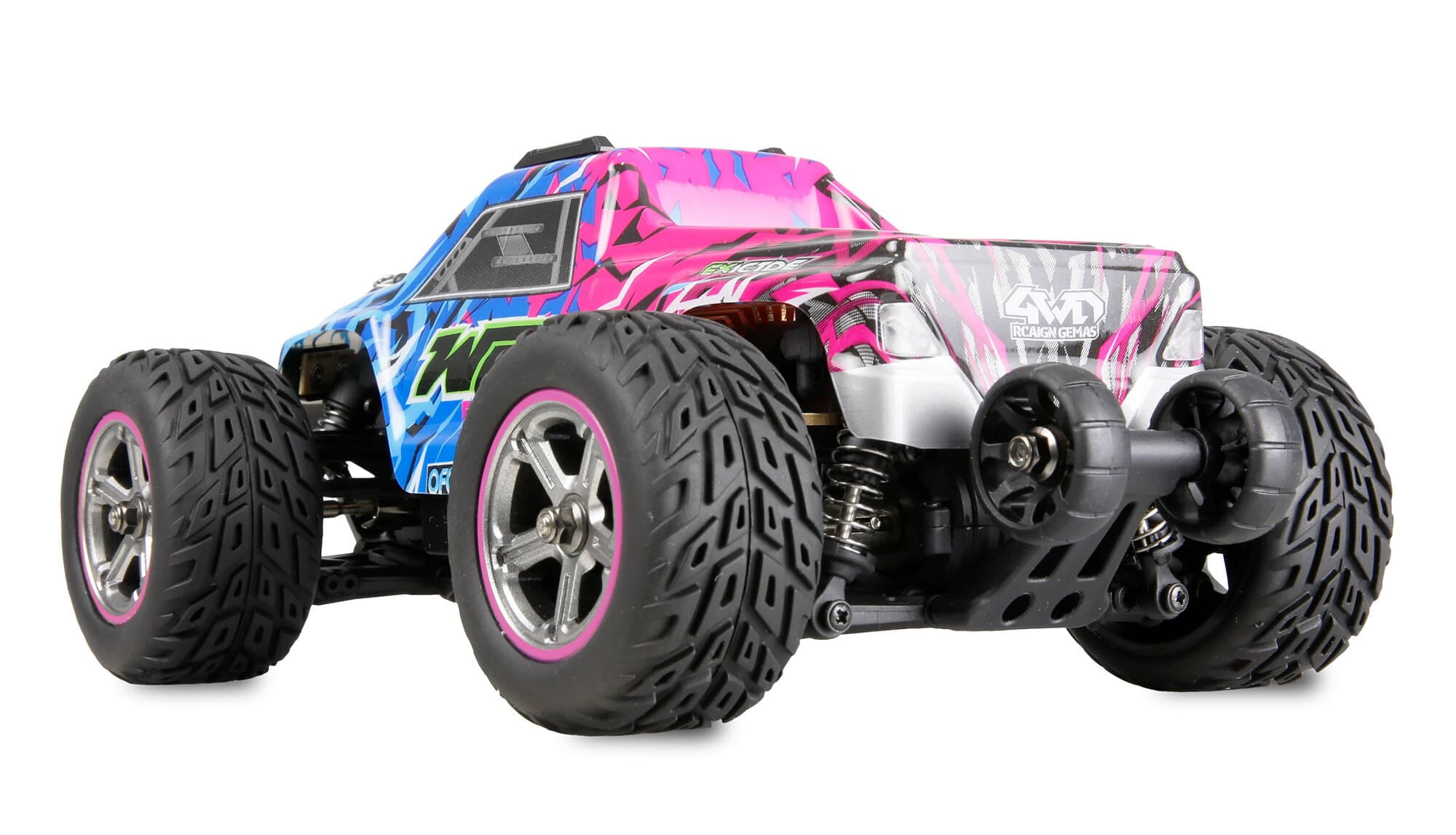 Amewi MAX20 Monstertruck Brushed 4WD 1_20 RTR blau_pink RC Fahrzeug - Art_-Nr. 22700