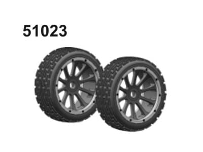 Amewi Reifen inkl. Felgen Vorderrad komplett 2Stck Pitbull X Amewi Reifen inkl. Felgen Vorderrad komplett 2Stck Pitbull X - RC-Zubehoer