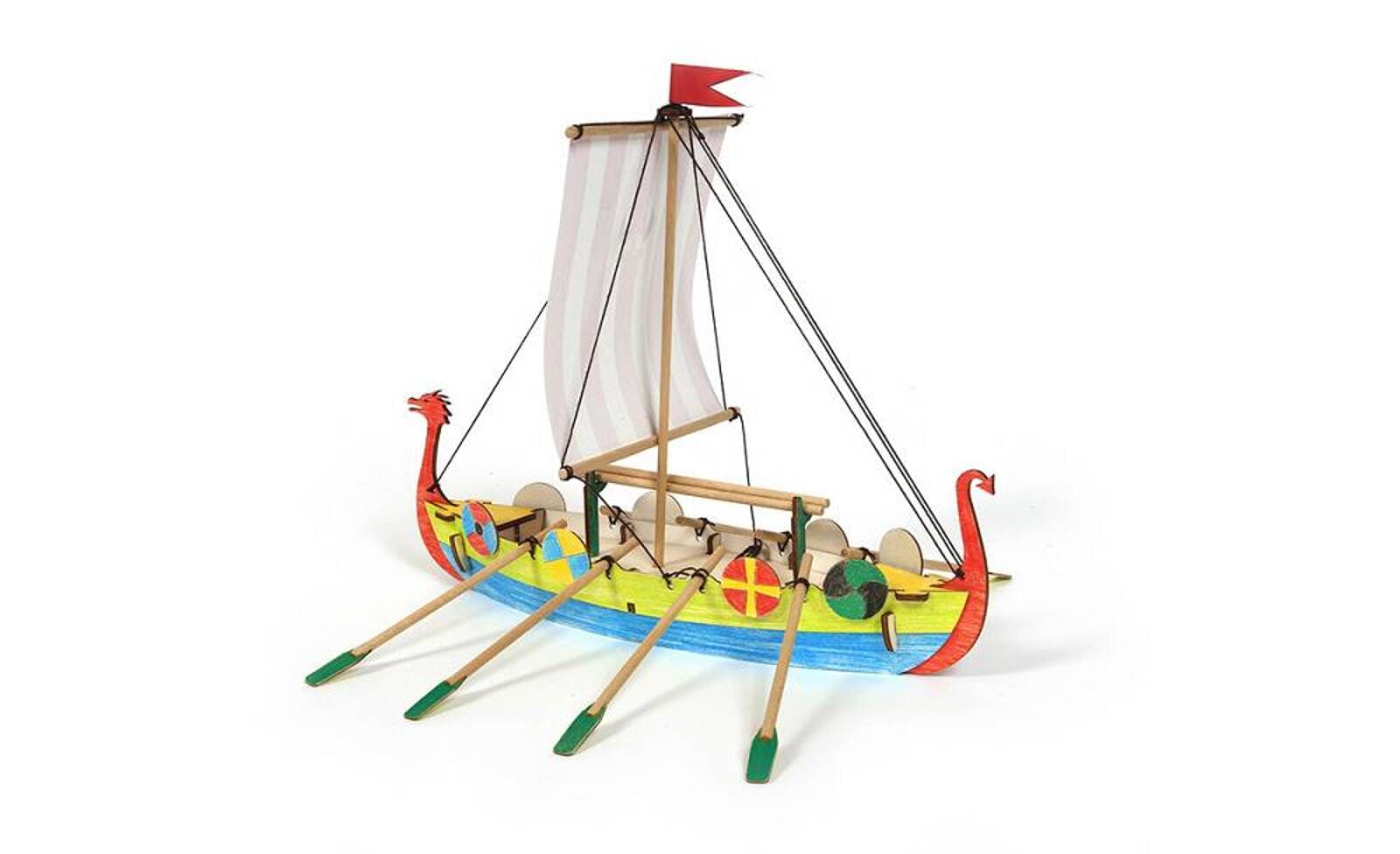 Modellbausatz - Vikinger Boot Bausatz fuer Kinder