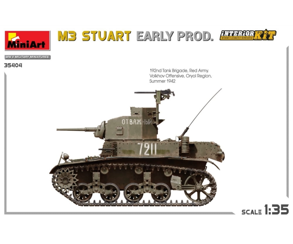 MiniArt 1_35 M3 Stuart fruehe Prod. Interior Kit Plastik Modellbausatz - RC-Zubehoer