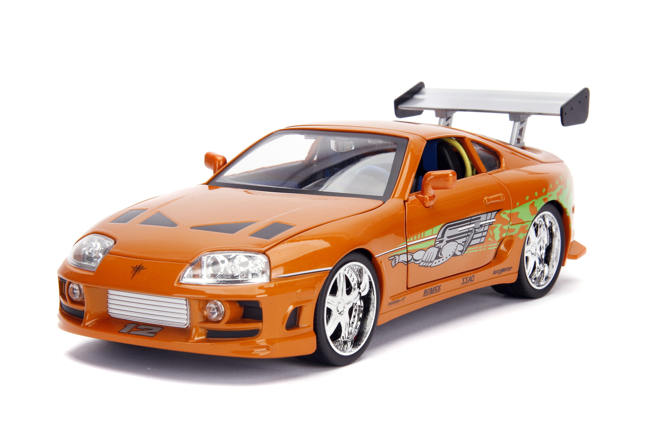 Jadatoys Toyota Supra 1995 mit Neon Kit Fast and Furious mit Brian Figur 1:18 Modellauto