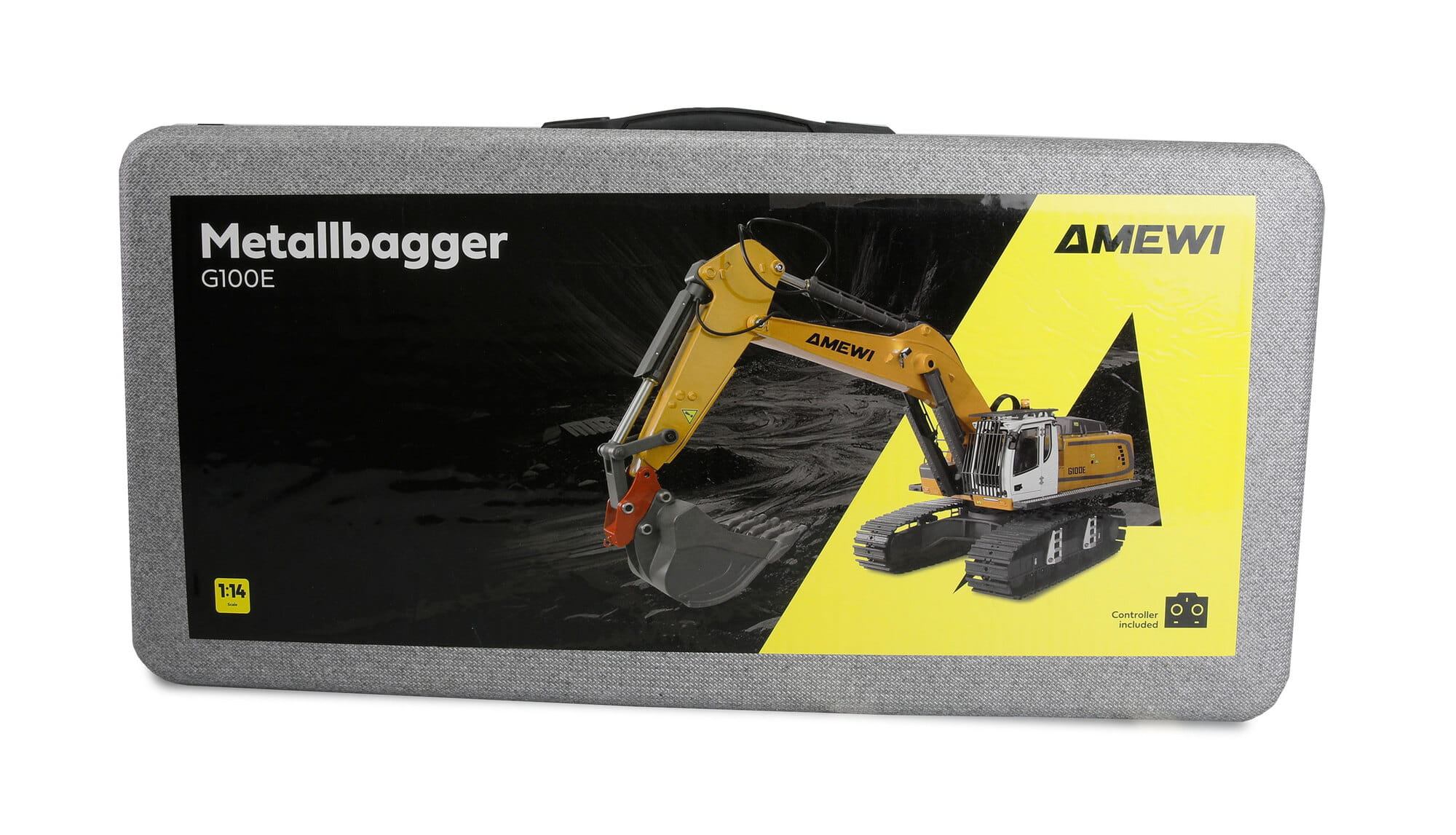 Amewi G100E Vollmetall RC Bagger 1_18 XXL RTR mit Anbaugeraeten