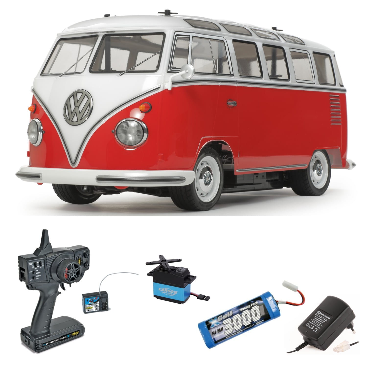 Tamiya RC VW Bus Type 2 T1 Bully 1:10 2,4Ghz Komplett Set