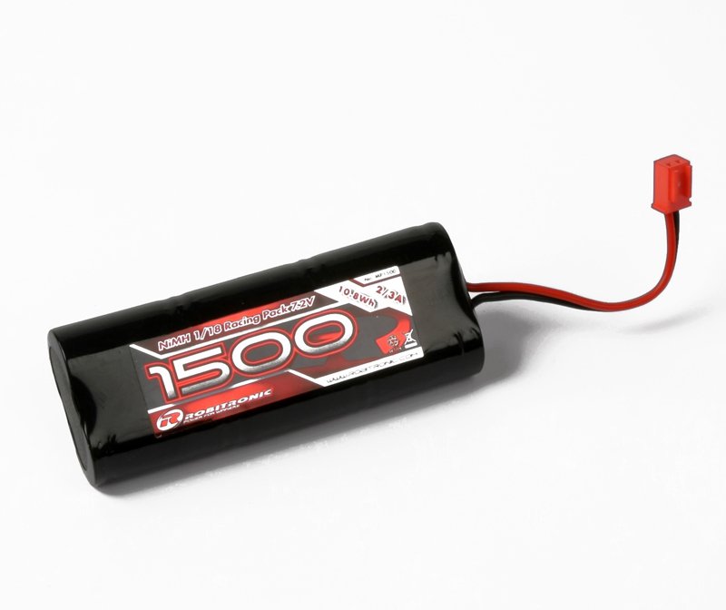 Robitronic NiMH 7_2V_ 1500mAh_ 2_3 A_ 1_18 Stick Pack - RC-Zubehoer