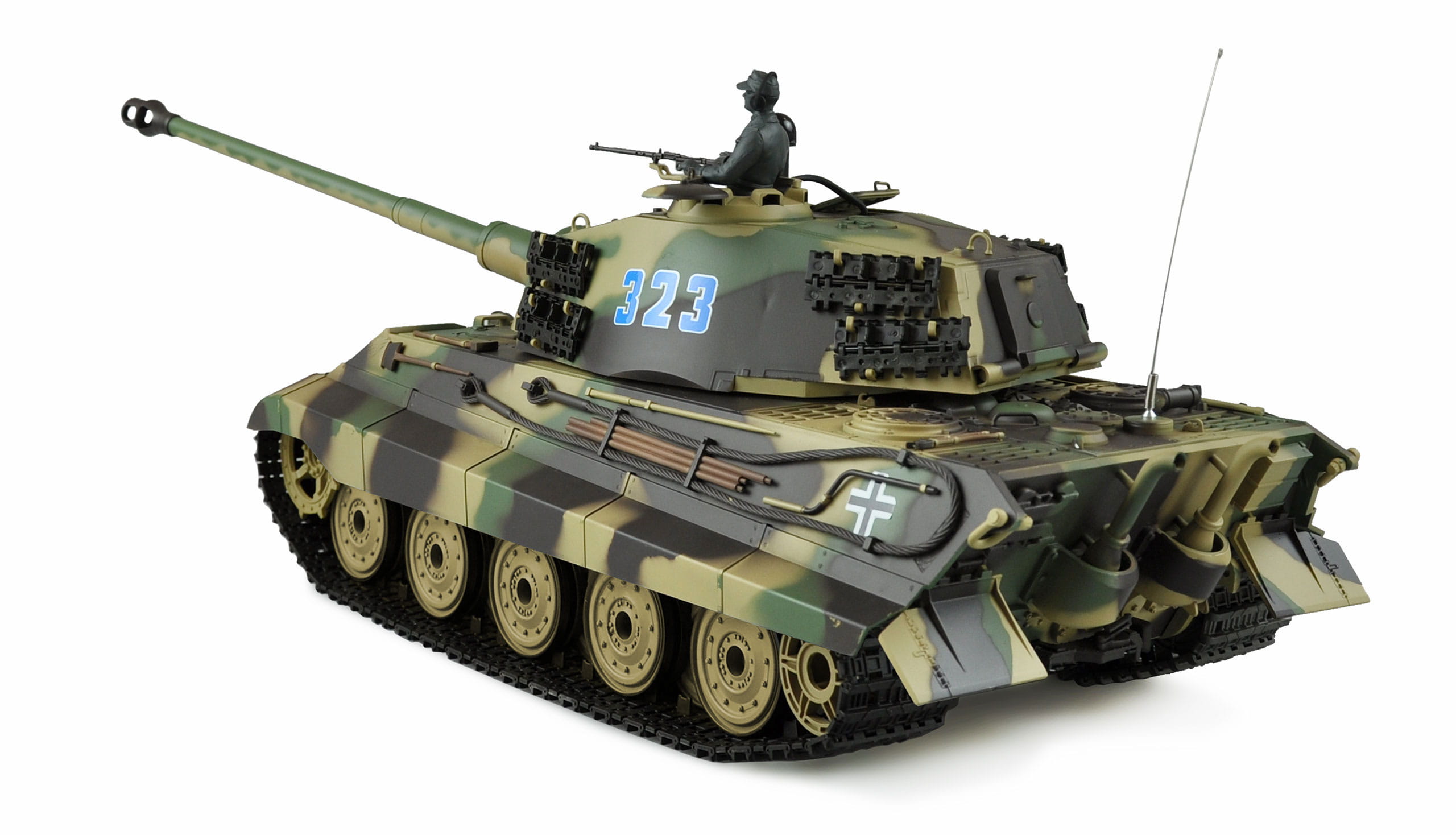 Amewi RC Panzer Koenigstiger 1_16 mit Henschelturm und Vollmetalllaufwerk