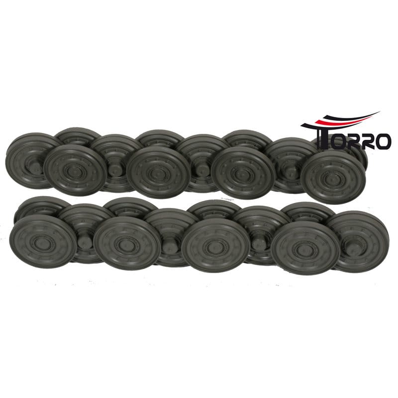 Torro ALU Laufrollen Set Spaete Version fuer TORRO Tiger 1 Panzer - RC-Zubehoer