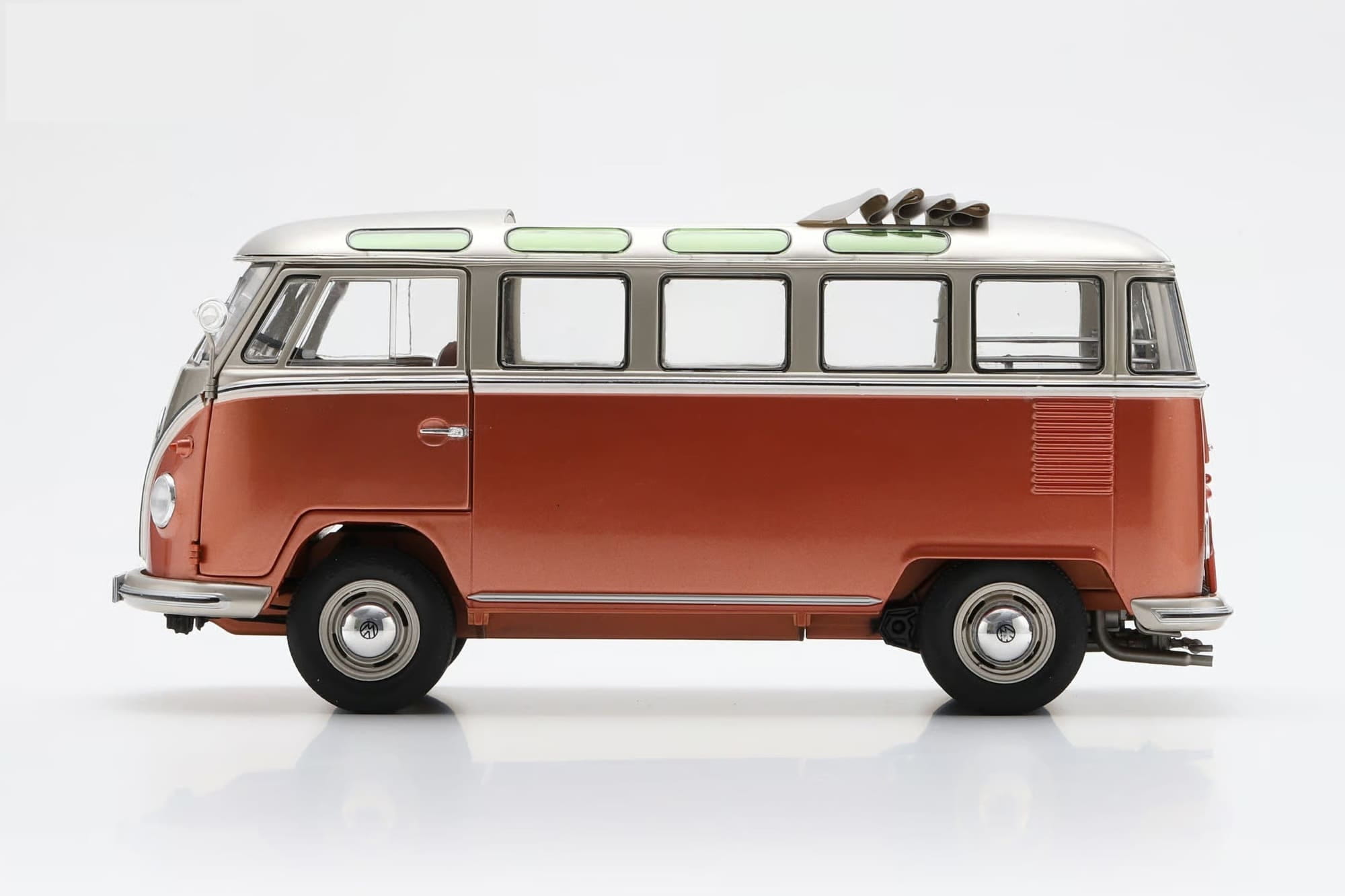 Schuco VW T1 Samba 1962 Orange_Metallgrau 1_18 Sammlermodell