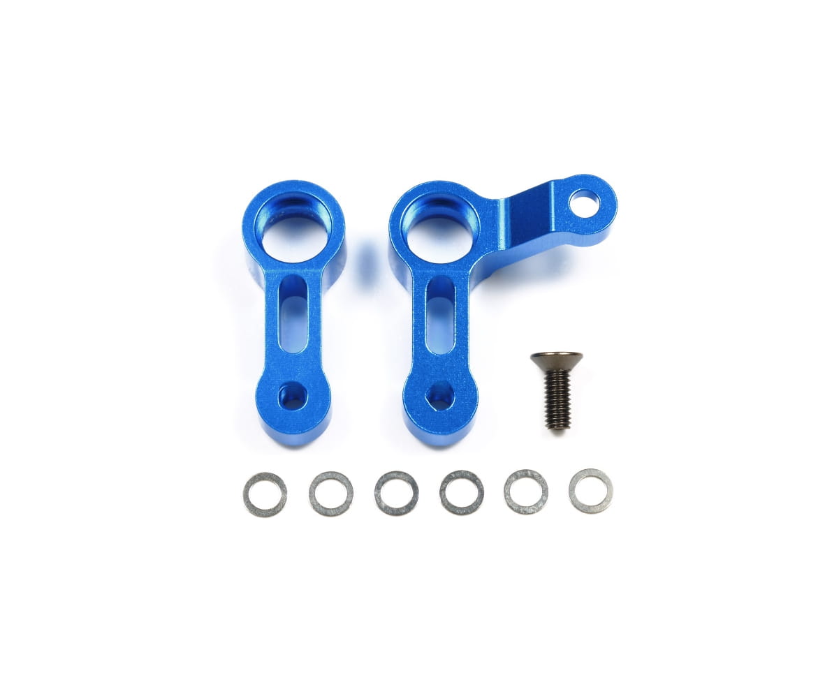 Tamiya M-07C Alu Lenkhebel-Set (L/R) Blau elox.