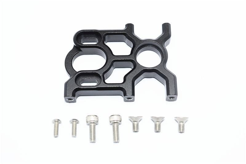 GPM Alu Mitteldiffhalter mit Motorbefestigung schwarz fuer ARRMA Kraton_ Talion_ Typhon_ Senton_ Outc