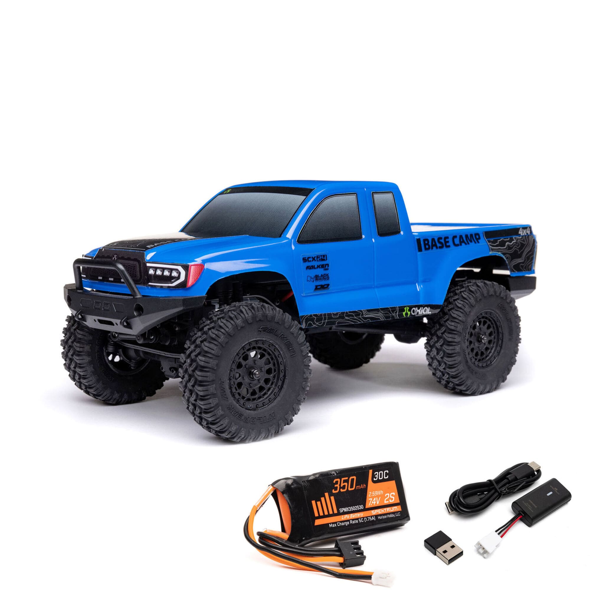 axial scx24 base camp 4wd rc rock crawler rtr blau Axial SCX24 Base Camp 4WD RC Rock Crawler RTR in Blau