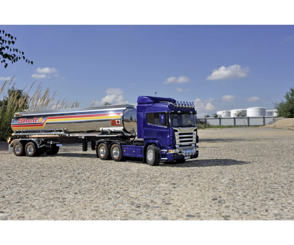 Tamiya RC Truck Scania R620 6x4 Highline Edition Truck Blau Lackiert 1:14 Bausatz