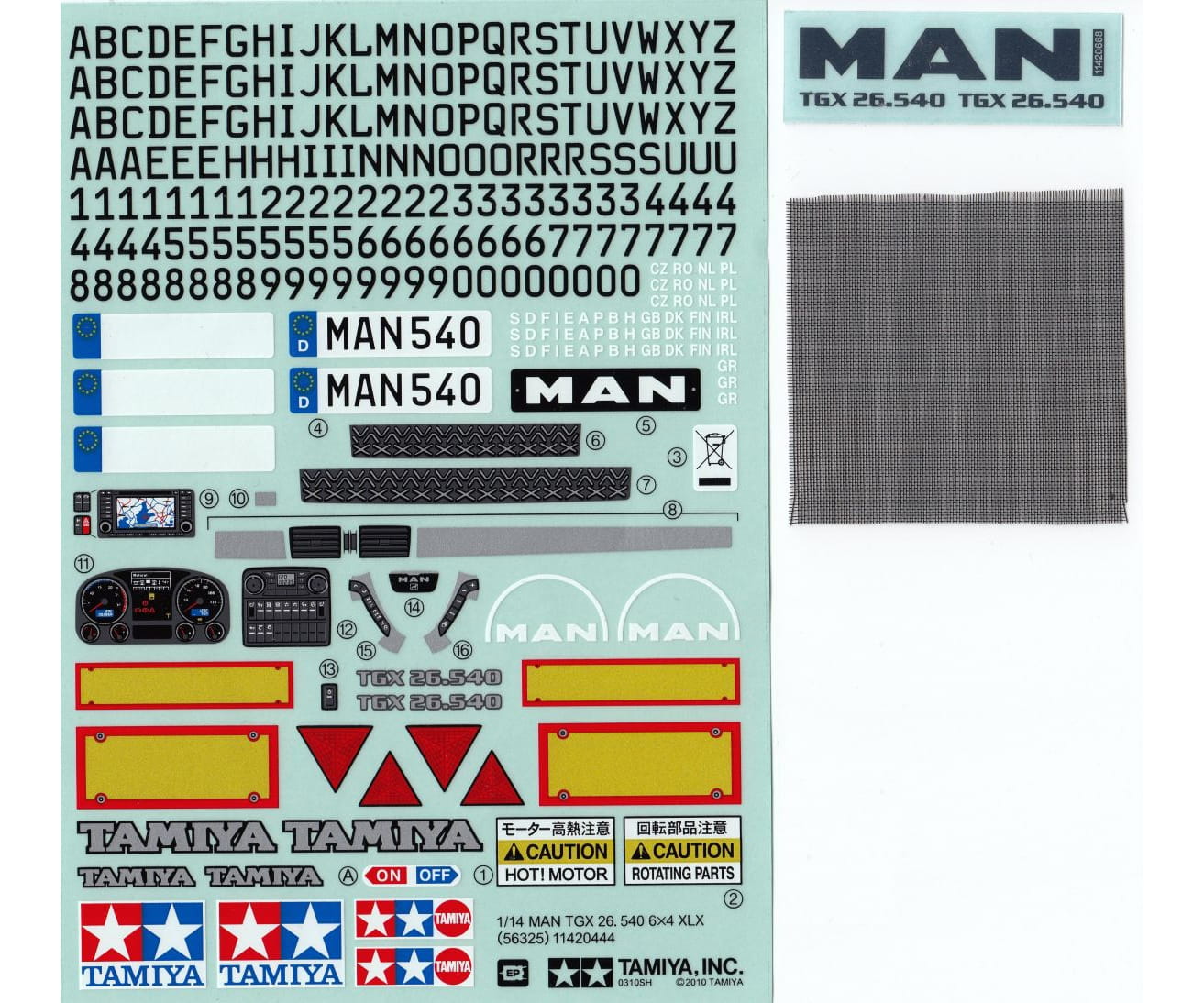 Tamiya Sticker MAN TGX 26.540 Ver.II