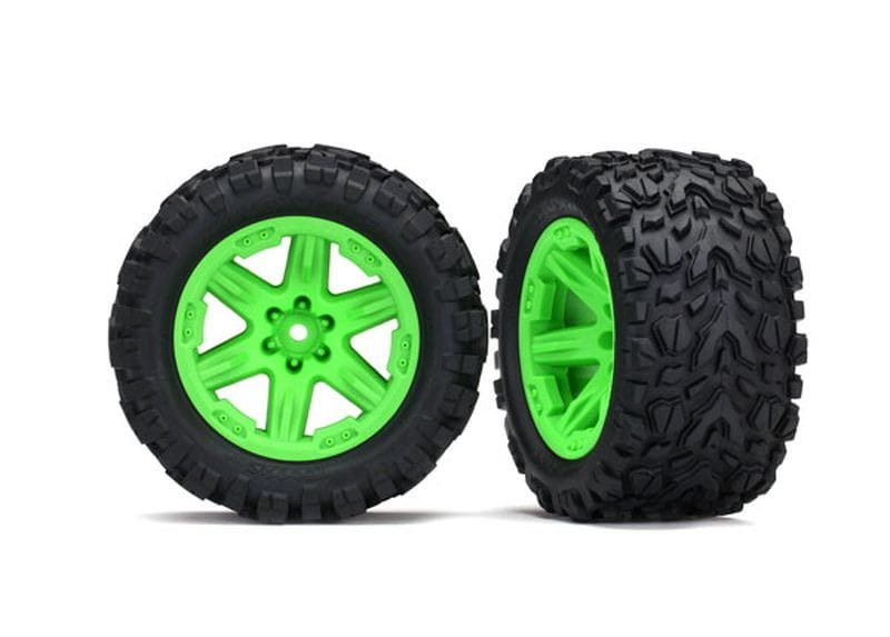 Traxxas Reifen auf Felge 2.8 RXT grün / Talon Extreme (2) (TSM rated Traxxas Reifen auf Felge 2.8 RXT gruen _ Talon Extreme _2_ _TSM rated - RC-Zubehoer