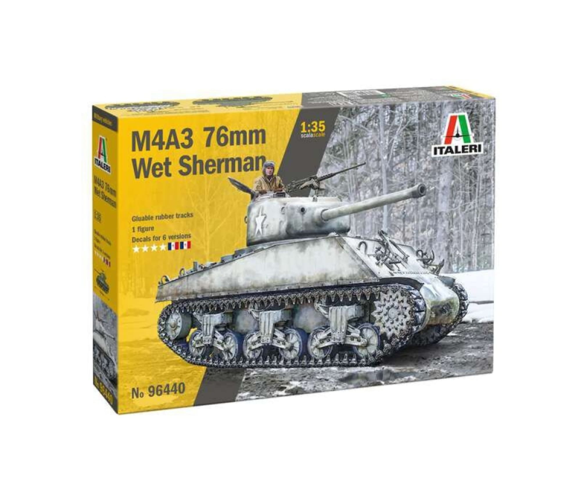Italeri 1_35 US Sherman M4A3 Wet Plastikmodellbausatz